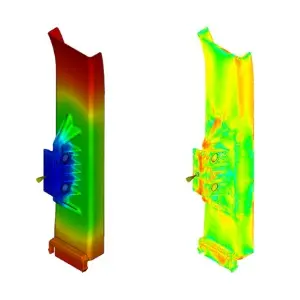 Spritzguss Simulation Füllbild und Faserorientierung